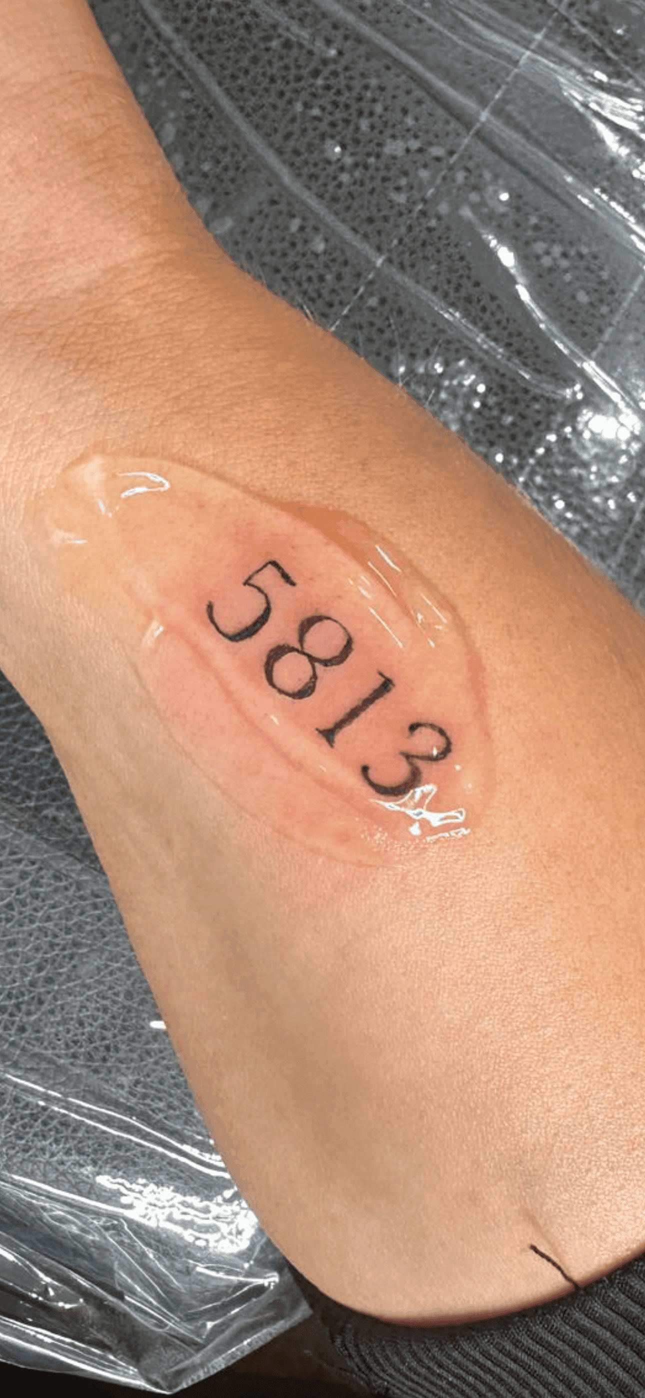 Fine line tattoo result